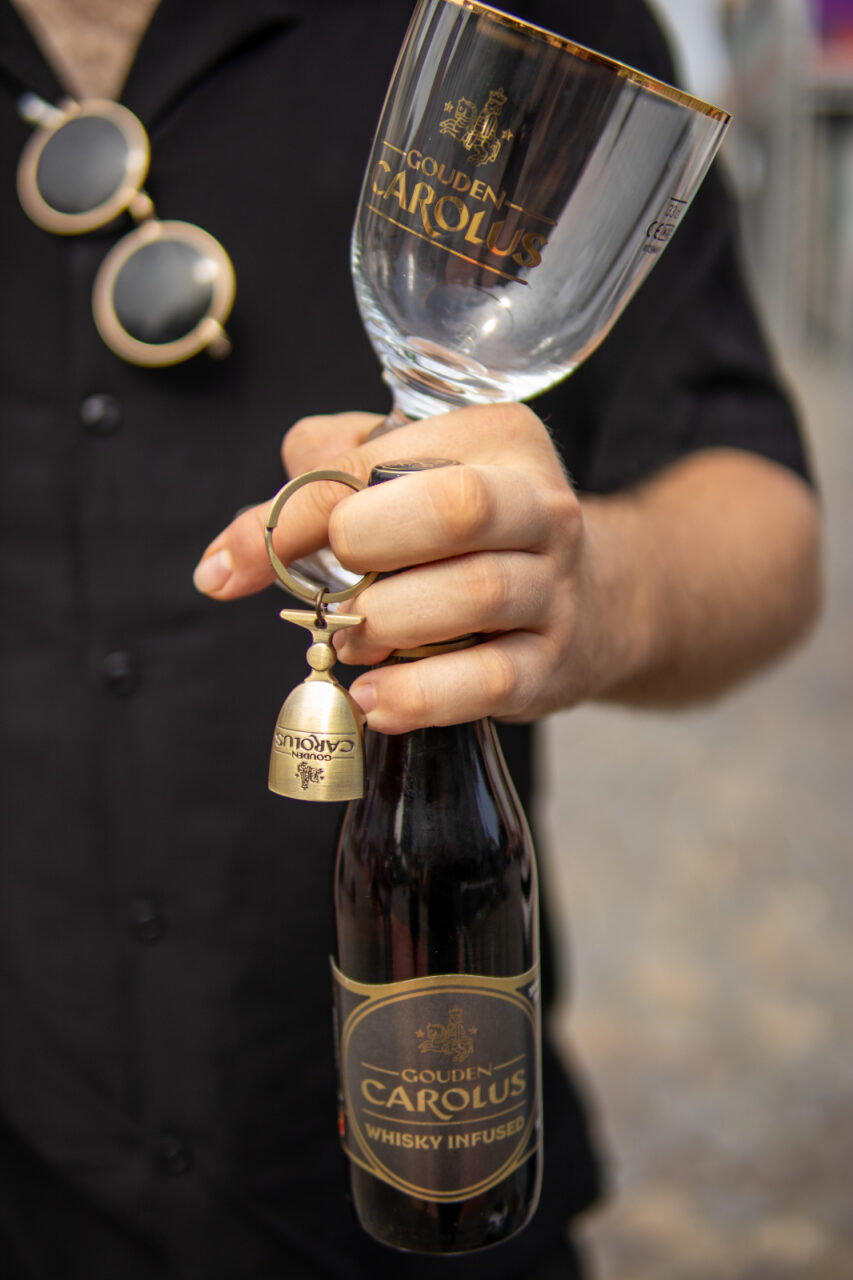 Flessenopener Gouden Carolus sleutelhanger