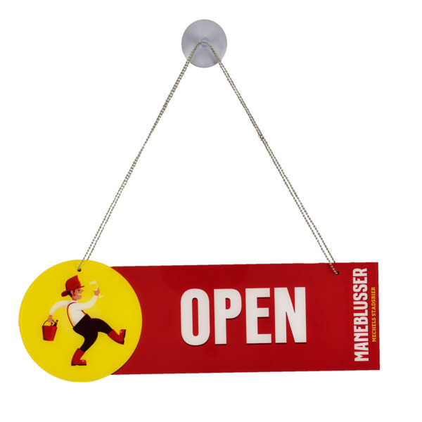 Open Closed sign Maneblusser met zuignap - open