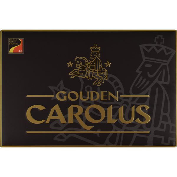 Muurbord Gouden Carolus zwart met goud logo